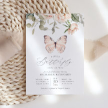 Mariposa en el camino del Chica Floral Rosa Baby S