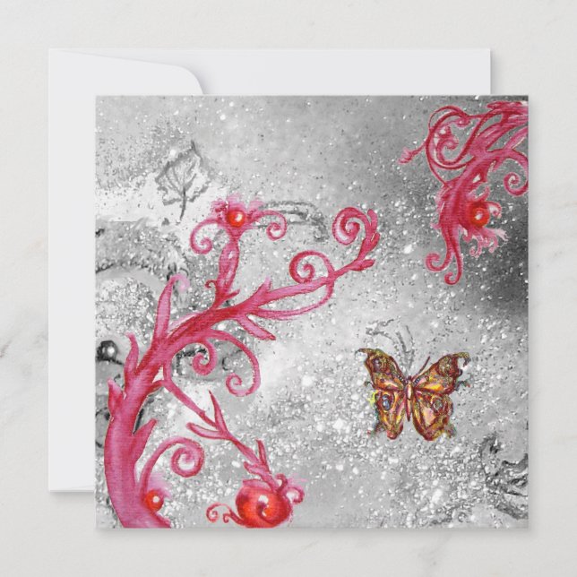 Invitación MARIPOSA EN SPARKLES 2 ,Elegante Fiesta de bodas (Anverso)