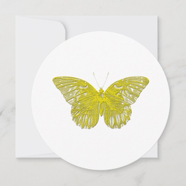 Invitación Mariposa estilo Letterpress (Anverso)