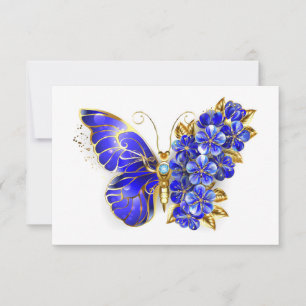 Invitación Mariposa Flor Zafiro