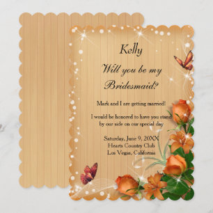 Invitación Mariposa Floral Rusa