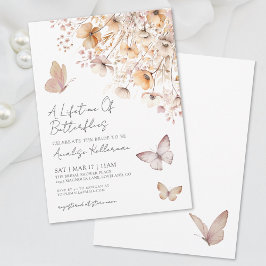 Invitación Mariposa Flores salvajes Ducha de novia
