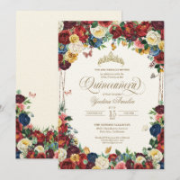 Mariposa Jardín Colorido Floral Quinceanera