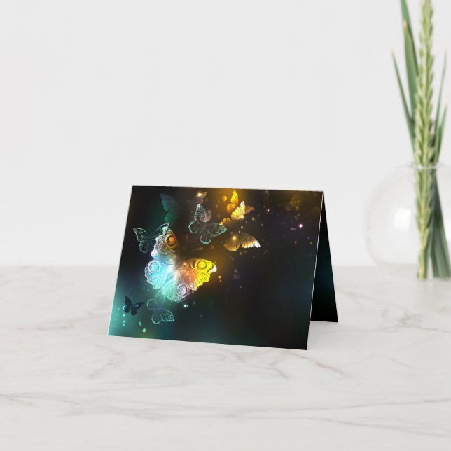 Invitación Mariposa luminosa y mariposas nocturnas (Anverso)