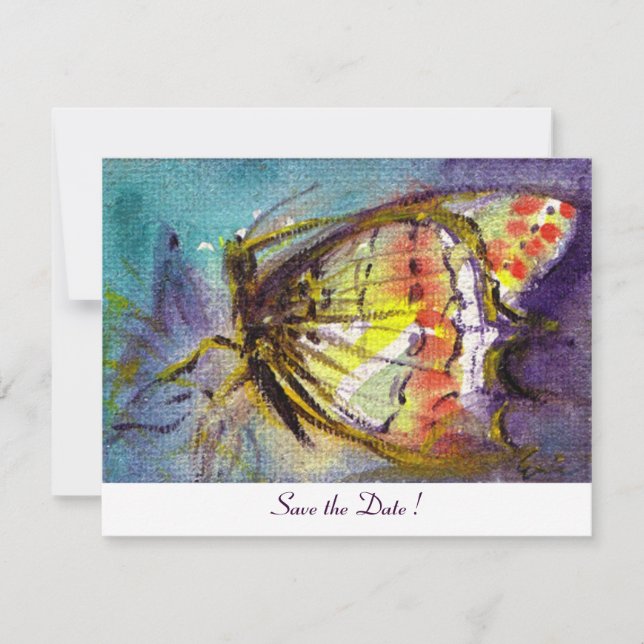 Invitación MARIPOSA MÁGICA ,blanca (Anverso)