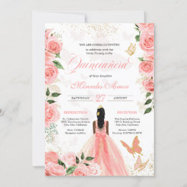 Invitación Mariposa Mariposa Quinceanera