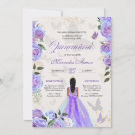 Invitación Mariposa Mariposa Quinceanera