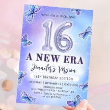 Mariposa morada Eras Cumpleaños 16