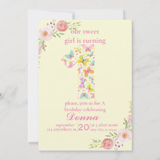 Invitación Mariposa Morada Nuestra Pequeña Mariposa