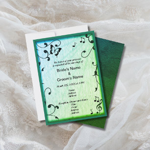 Invitación Mariposa musical deja Boda de Madera Verde