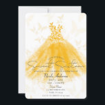 Invitación Mariposa Naranja de danza crema vestido dulce 16 F<br><div class="desc">Personalizar para cualquier evento</div>