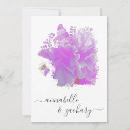 Invitación *~* Mariposa Peony Floral RSVP - QR AR AR3 Boda