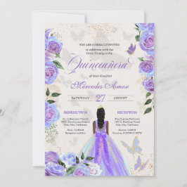 Invitación Mariposa Quinceanera