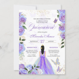 Invitación Mariposa Quinceanera