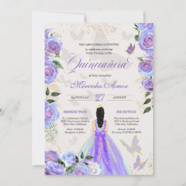 Invitación Mariposa Quinceanera