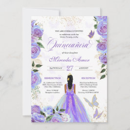 Invitación Mariposa Quinceanera