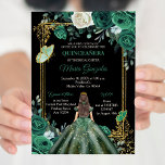 Invitación Mariposa Quinceanera verde de caza mexicana<br><div class="desc">Invitación a la mariposa de la quinceañera verde del cazador mexicano Mis Quince Anos,  15º cumpleaños, </div>