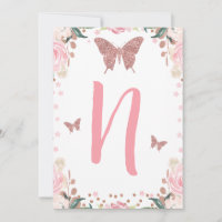 Mariposa rosa de alta presidencia Primera carta de