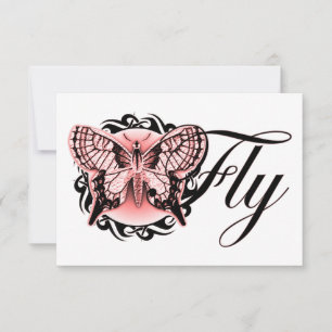 Invitación mariposa tribal : FLY