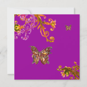 Invitación MARIPOSA, violeta violeta rosa claro