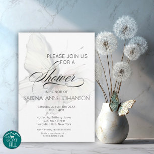Invitación Mariposas abstractas elegantes con tinta pastel