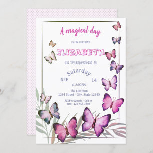 Invitación Mariposas Adorables A La Luz