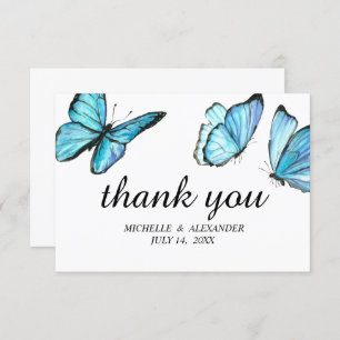 Invitación Mariposas de color azul y elegante