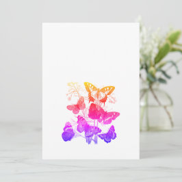 Invitación Mariposas de colores vintage