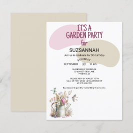 Invitación Mariposas de jardín floral Dragonflies Acuarela