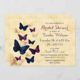 Invitación Mariposas de Plum de Marina La ducha de novia rúst