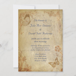 Invitación Mariposas del vintage