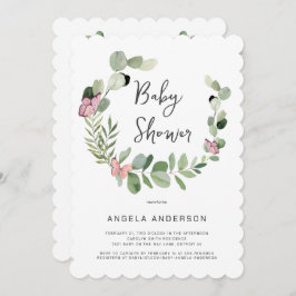Invitación Mariposas en todo el Baby Shower de vieiras