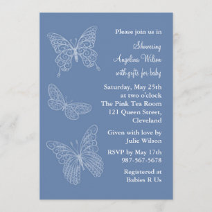 Invitación Mariposas filipinas azules