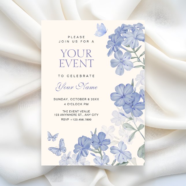 Invitación Mariposas florales (Subido por el creador)