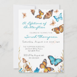 Invitación Mariposas Floreciendo Siempre Mariposas Nupciales