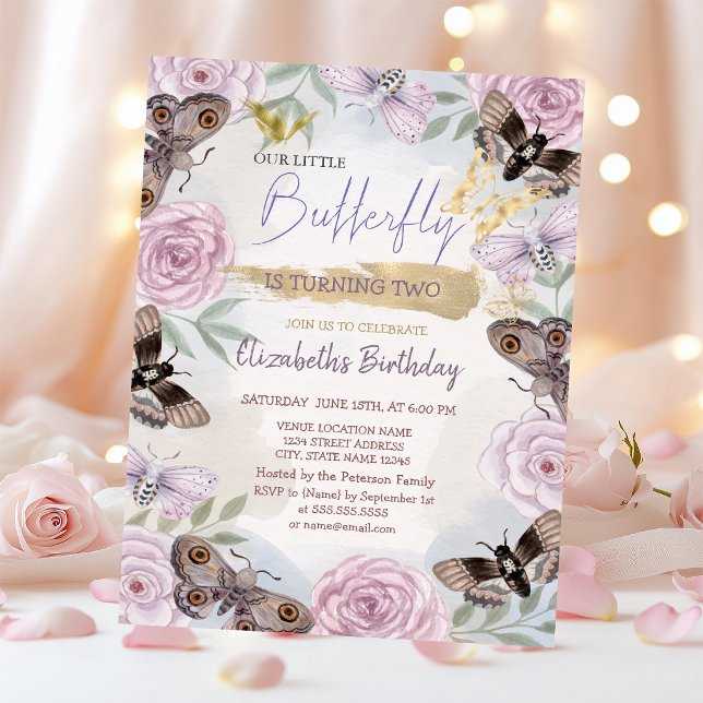 Invitación Mariposas Flores Cumpleaños Colorido   (Subido por el creador)