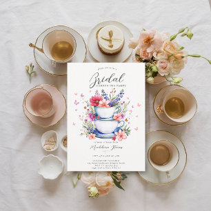 Invitación Mariposas Flores silvestres Jardín Tea Bridal Duch