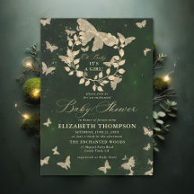 Mariposas forestales encantadas Foliage Baby Showe