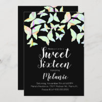 Mariposas holográficas dulces coloridos Dieciséis