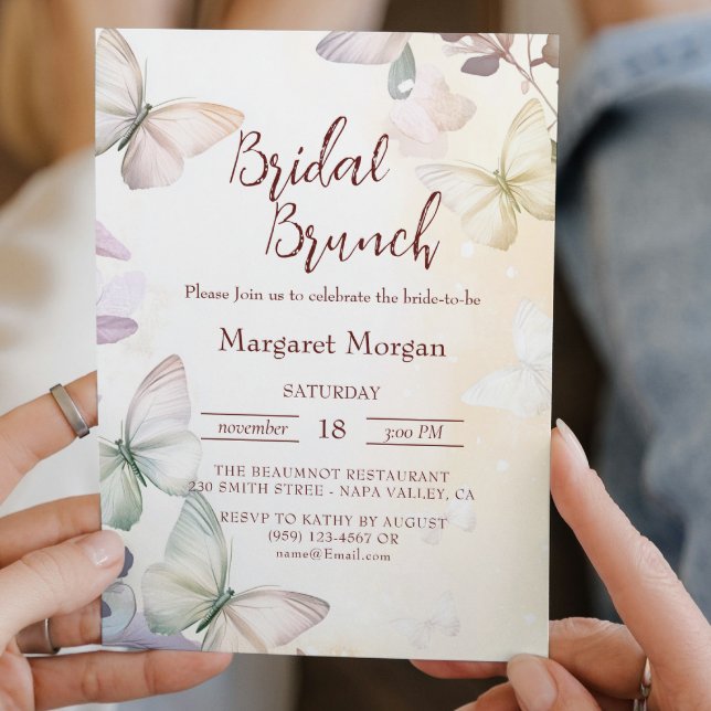 Invitación Mariposas I Floral Bridal Brunch (Subido por el creador)