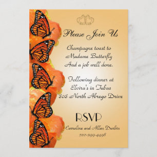 Invitación Mariposas monarca invitadas