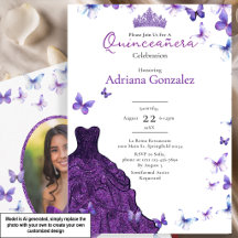 Mariposas Moradas Vestido Foto 15 XV Quinceañera