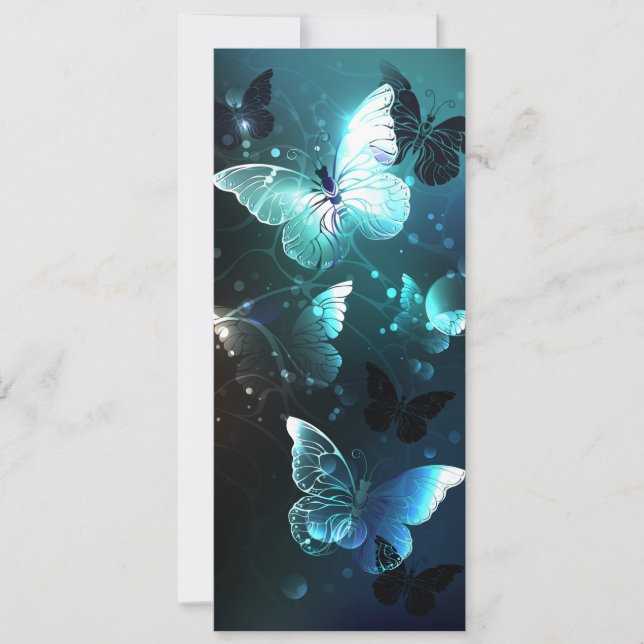 Invitación Mariposas nocturnas de menta (Anverso)