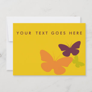 Invitación mariposas retro