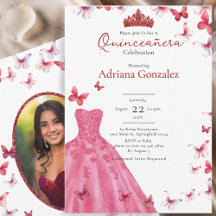Mariposas Rojas Vestido Foto 15 XV Quinceañera