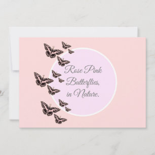 Invitación mariposas rosadas Rosas