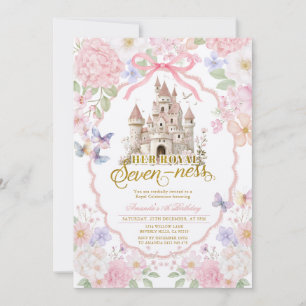 Invitación Mariposas suaves coquetas Realeza sietidad Cumplea
