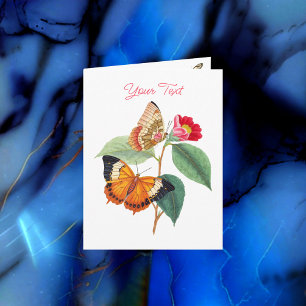 Invitación Mariposas Vintage, tu texto y mensaje, blanco