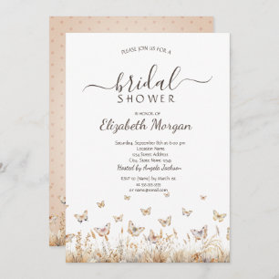 Invitación Mariposas Watercolor Meadow