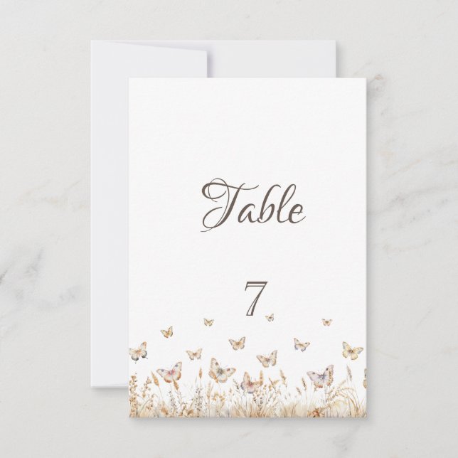Invitación Mariposas Watercolor Meadow (Anverso)